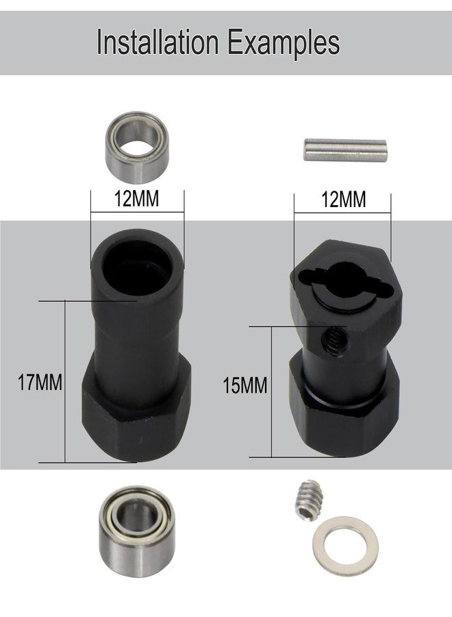 TOOMOD CW-01 12mm Aluminum Hex Adapter Wheels Rims Combinert for Tamiya CW01 Chassis Lunch Box Midnight Pumpkin Monster Beetle WR02 Chassis Wild Willy 2 Upgrade Parts - Image 2